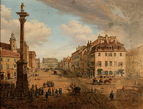 View from the Castle Square towards Krakowskie Przedmieście