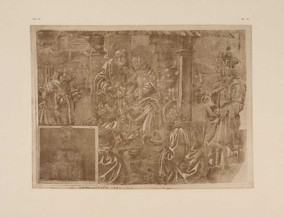 Drawing of adoration of the kings 1900