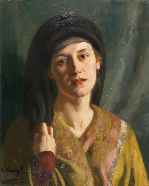 Porträt einer Frau in orientalischem Gewand 1925
