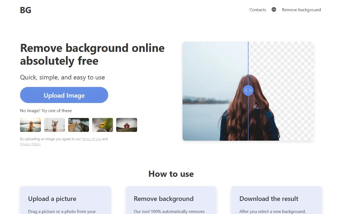 Captura de background-remover.com