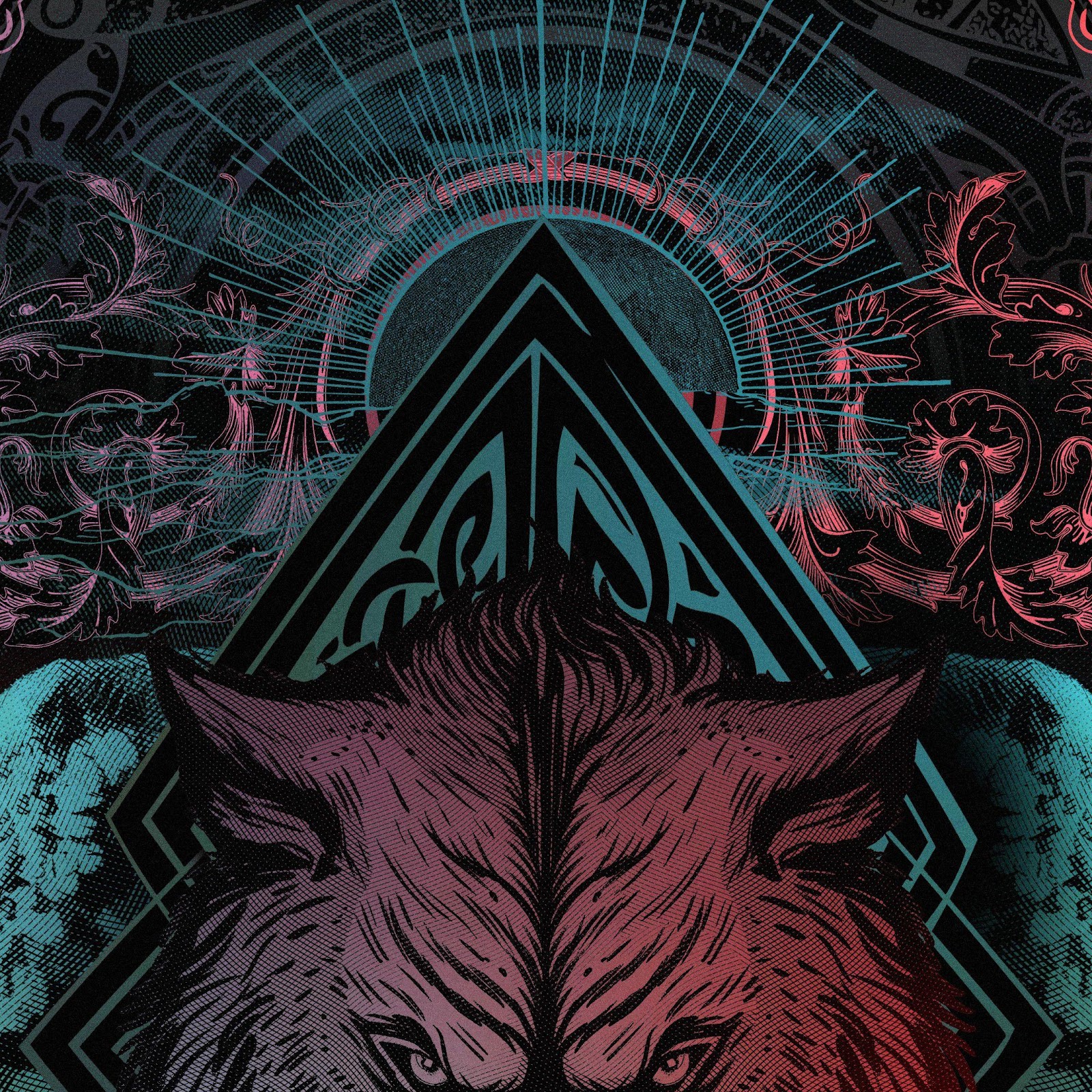 Download Mystical Celtic Wolf Head Design 4K iPhone