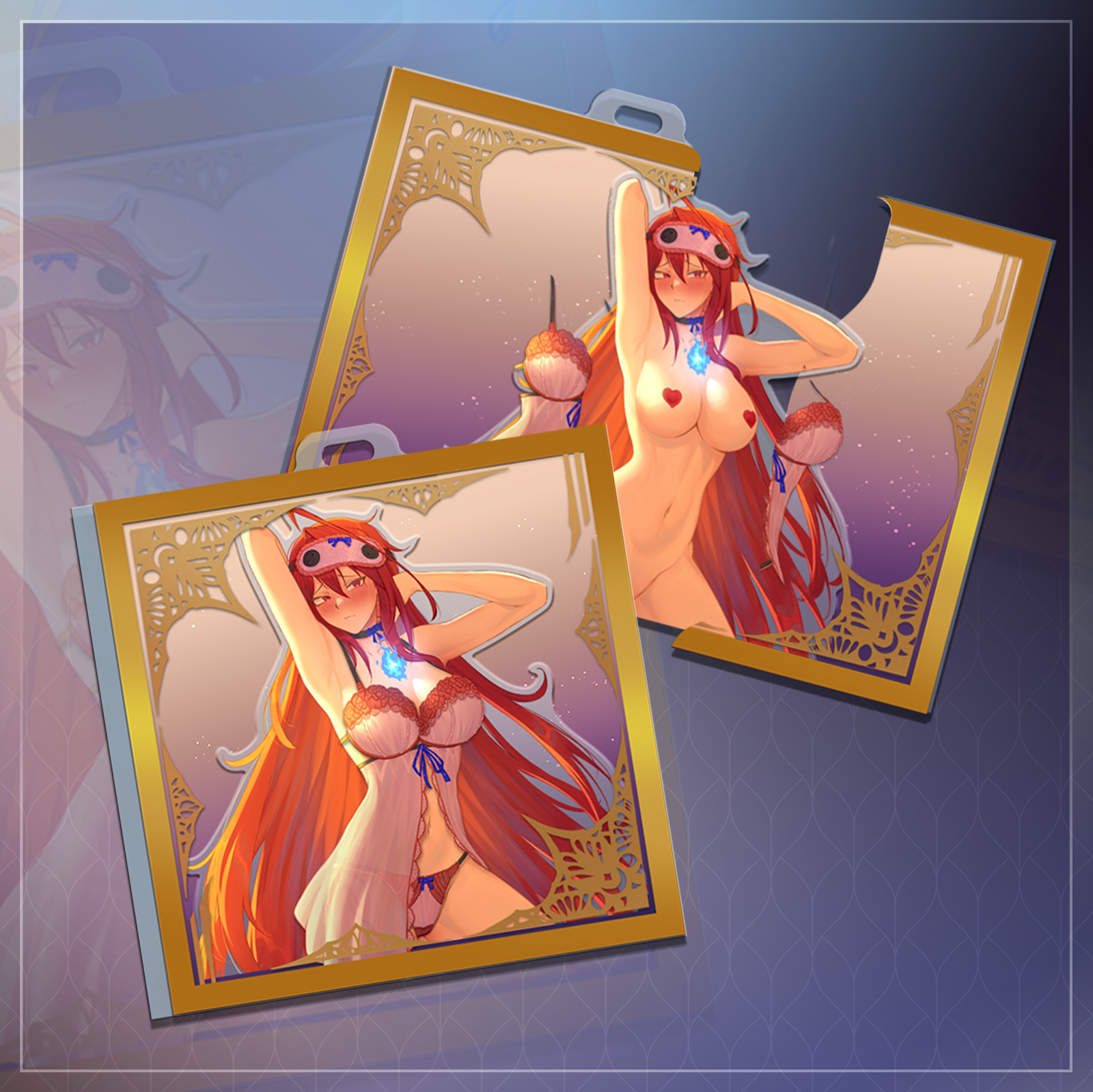 Elizabeth Rose Bloodflame Snap-Open Keychain by Pawz212