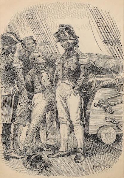 General aboard a ship A cannon can be seen in the background 1922
