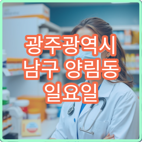 광주광역시 남구 양림동 일요일 당직 약국 해열제·기침약 상담 가능