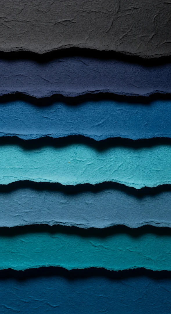 Textured Blue Gradient Torn Paper Layers