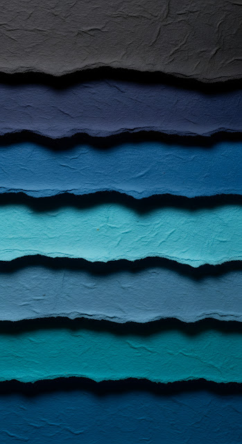 Textured Blue Gradient Torn Paper Layers - Free mobile Wallpaper