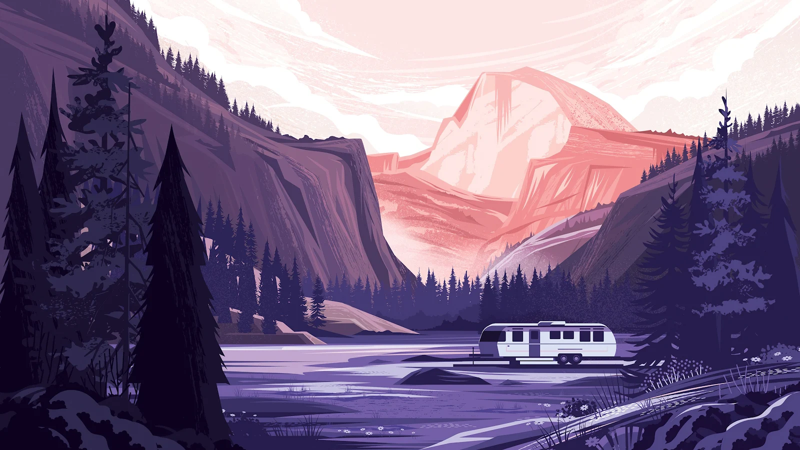 Digital Art, Fantasy Art, Nature, Landscape, Mountains 4K Desktop Wallpaper Background (3840x2160) Free Download