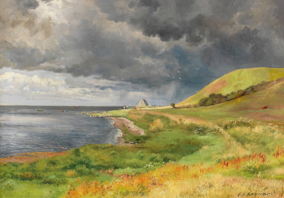 Niedergehender Schauer an der dänischen Küste 1894