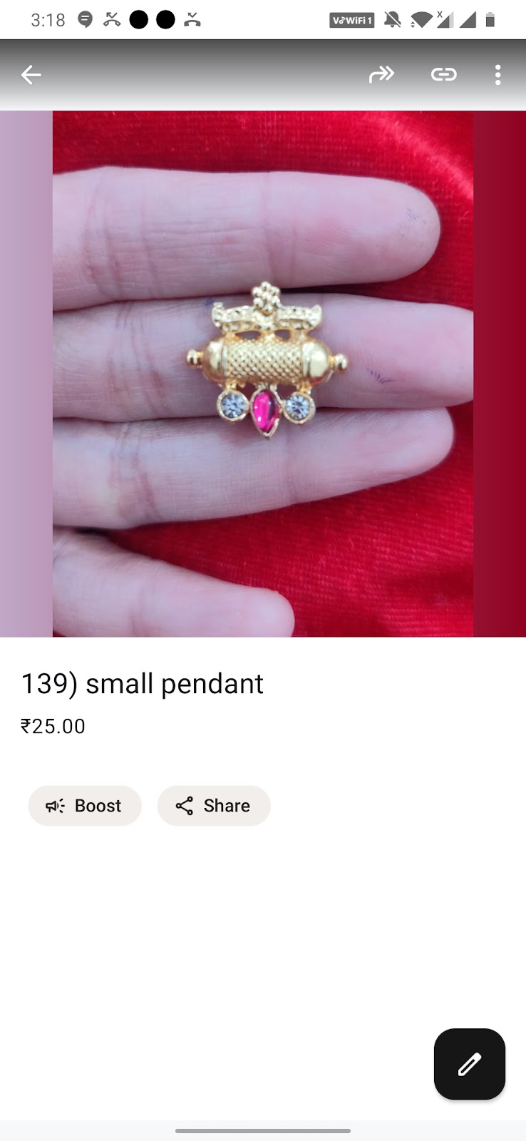 Small Thushi Pedent Q