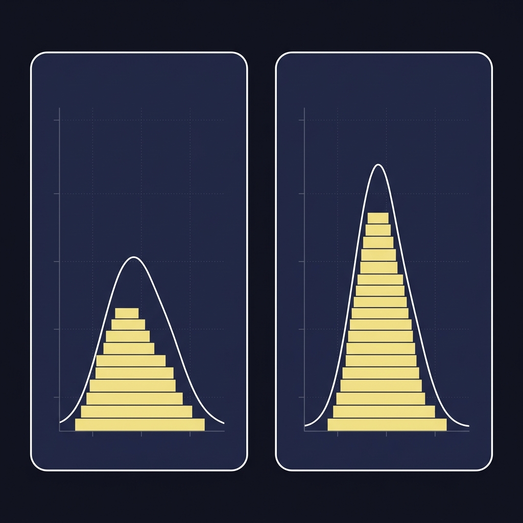 Minimalist 2D vector side by side comparison chart of pre three point era and modern era combined game totals using Funded Plays colors nba score predictions today