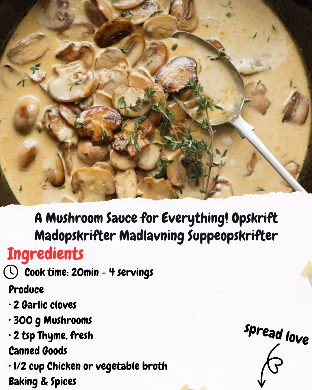 A Mushroom Sauce for Everything! Opskrift Madopskrifter Madlavning Suppeopskrifter