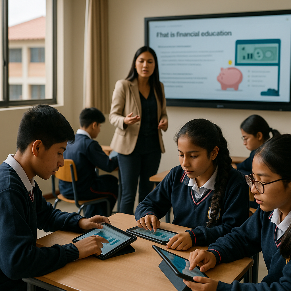 Perú incorpora educación financiera en colegios para integrar formación online