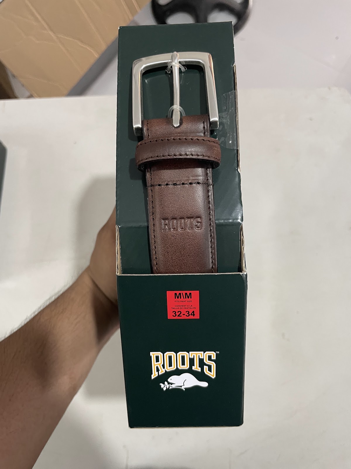 Roots Belt Brown M #1051