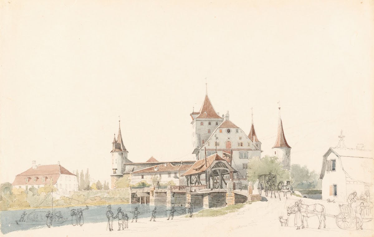 Vue du Château de Nidau 1915 1945