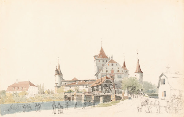 Vue du Château de Nidau 1915 1945