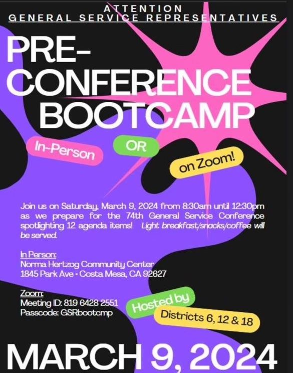 Flyer: Pre-conference Bootcamp