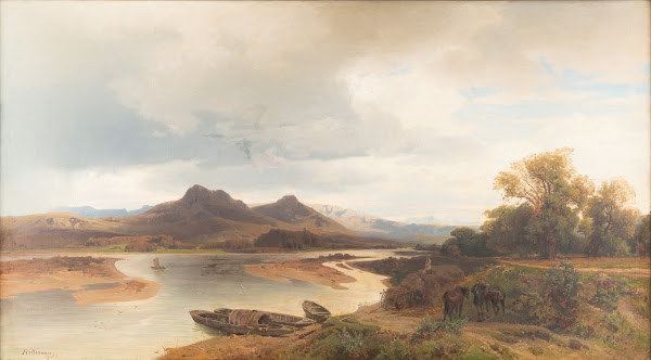 Daily chores by the river Tagliamento in Northern Italy 1863