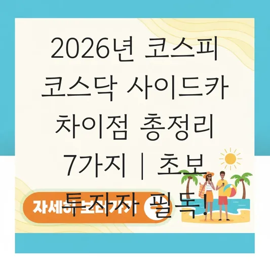 코스피 코스닥 사이드카 차이점