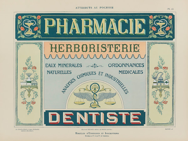 Attributs au pochoir Pl14 1914
