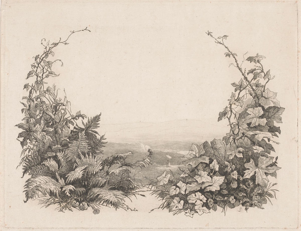 Kunstenaar aan het werk in de natuur 1841