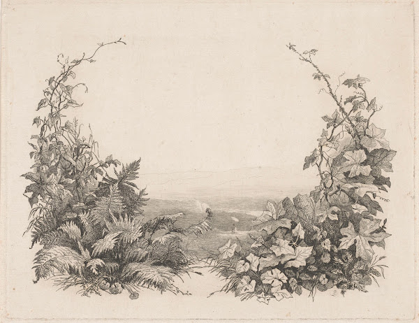 Kunstenaar aan het werk in de natuur 1841