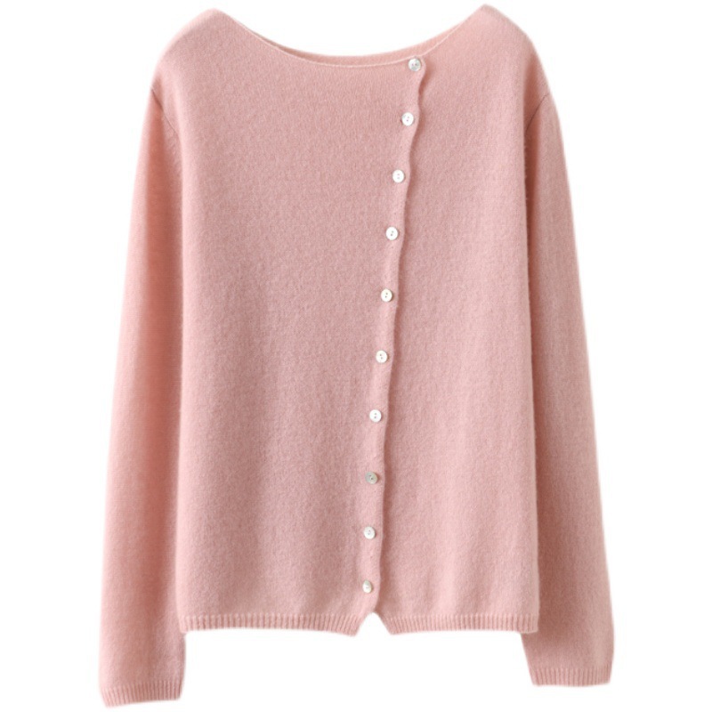 Women's cardigan with button placket