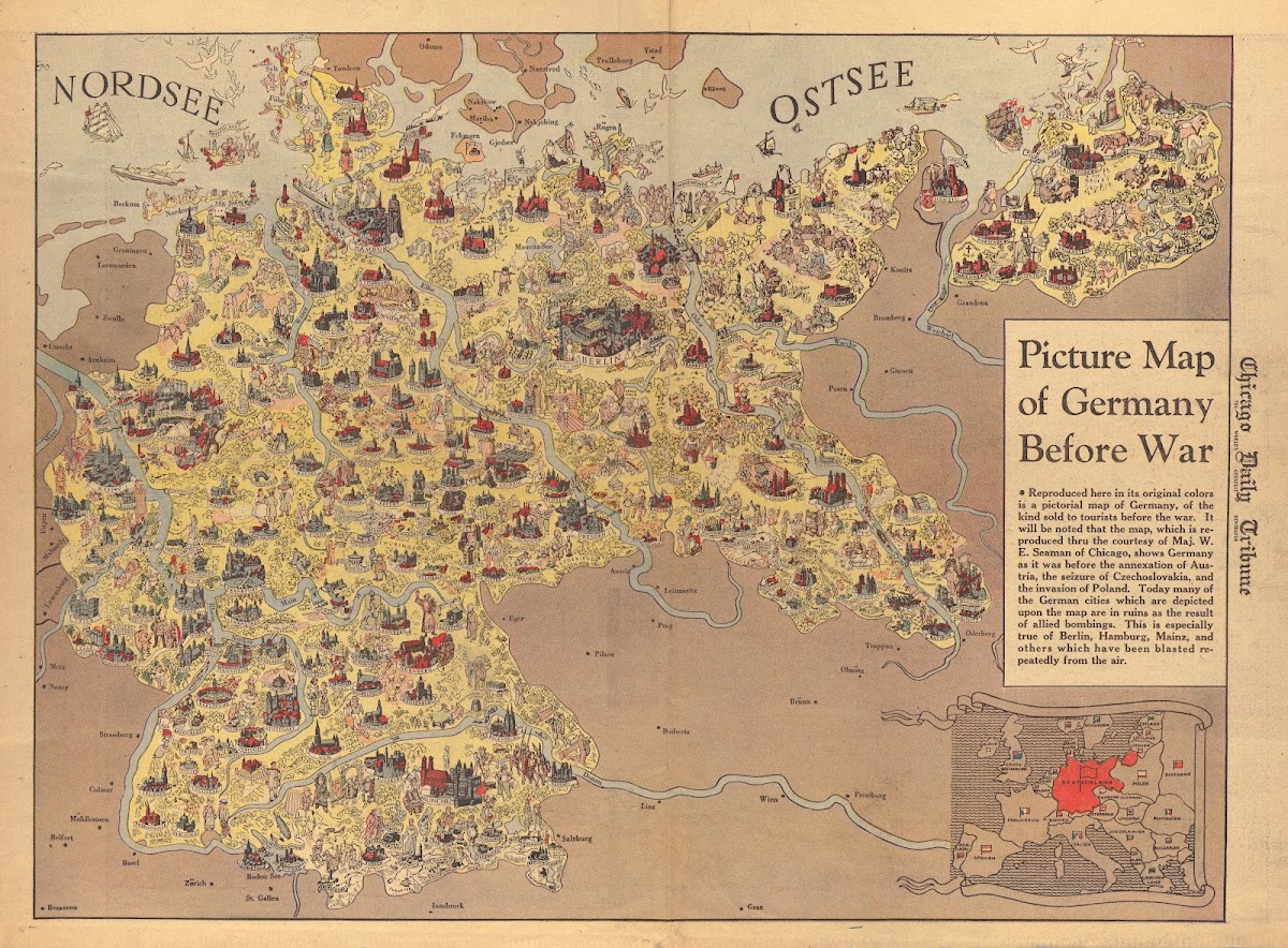 Picture Map Of Germany Before The War 1945