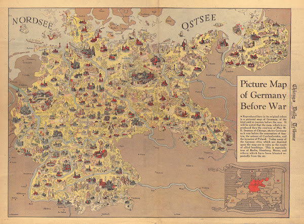 Picture Map Of Germany Before The War 1945