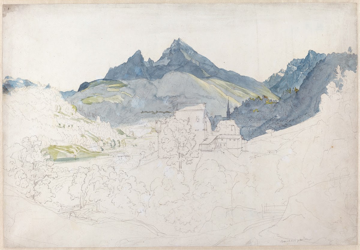 Berchtesgaden with the Watzmann Peak in the Distance 1822