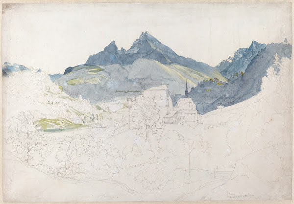 Berchtesgaden with the Watzmann Peak in the Distance 1822