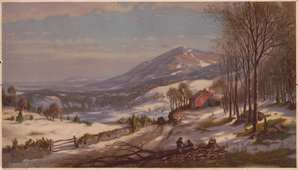 Cutting wood in winter 1870