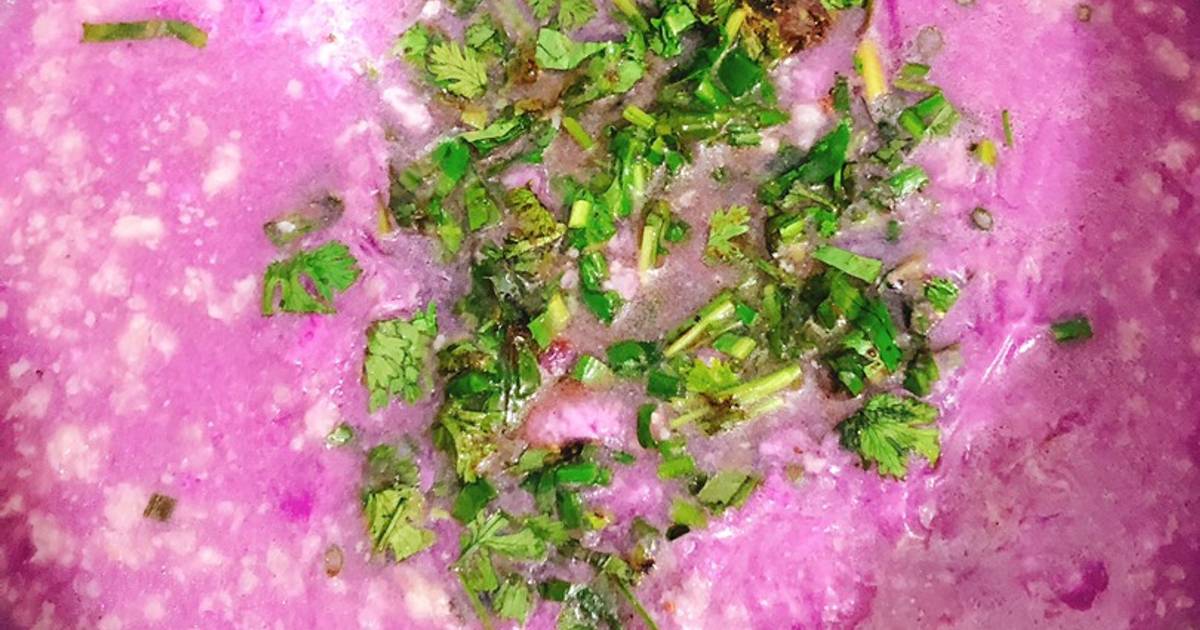 Canh khoai mỡ thịt bằm