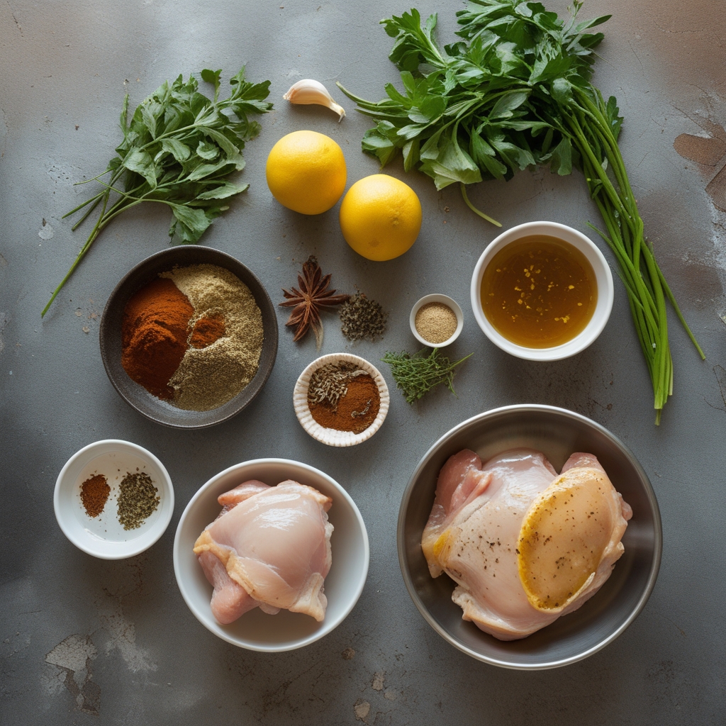 Ingredients for Easy Honey Garlic Slow Cooker Chicken Thighs - Quick & Flavorful Dinner