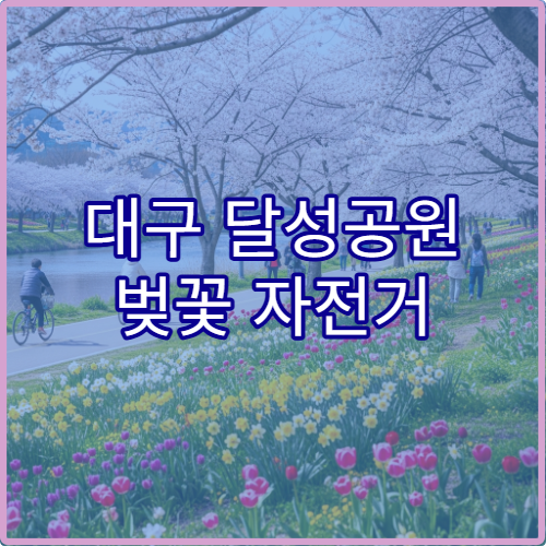 대구 달성공원 벚꽃 자전거 라이딩 초보 코스와 대여소 위치 안내