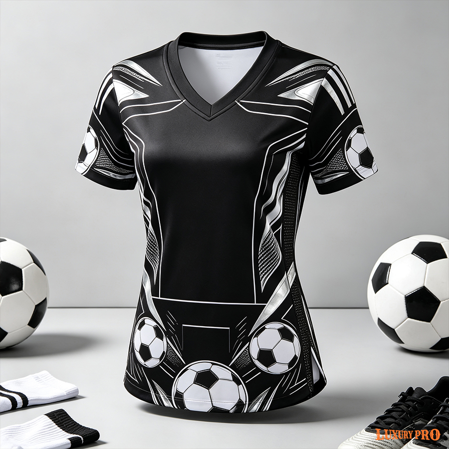 AOP TMP Women's Soccer Uniform with Collar Tag