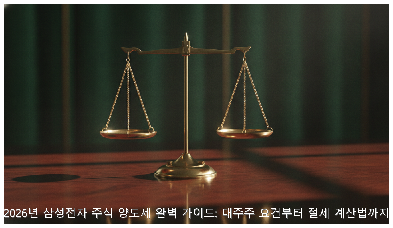 2026년 삼성전자 주식 양도세 완벽 가이드: 대주주 요건부터 절세 계산법까지 핵심 안내 및 분석 인포그래픽 (2)
