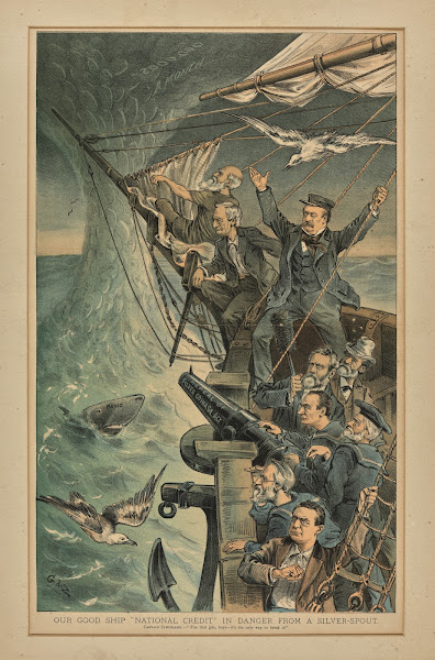 Our good ship National Credit in danger from a Silver Spout 1885