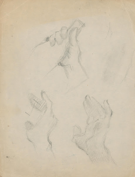 Hands Study and Hands Holding a Bottle