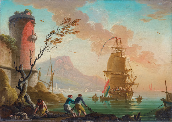 Fishing Scene In A Harbor 1777