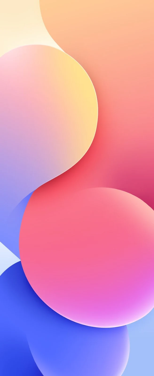 Soft Pastel Gradient Spheres - Digital Abstract iPhone Wallpaper (736x1799)