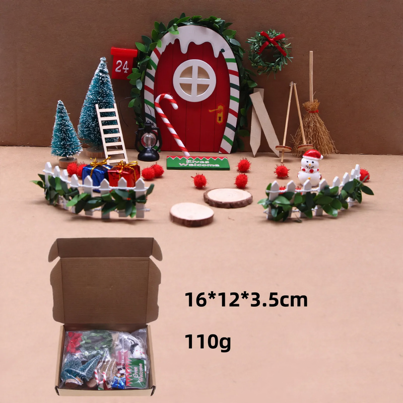 Miniature Fairy Door Set with Rainbow Design