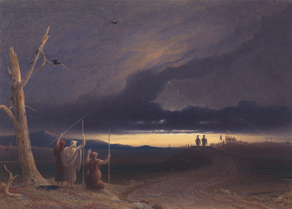 Macbeth and Banquo on the Heath ca 1830