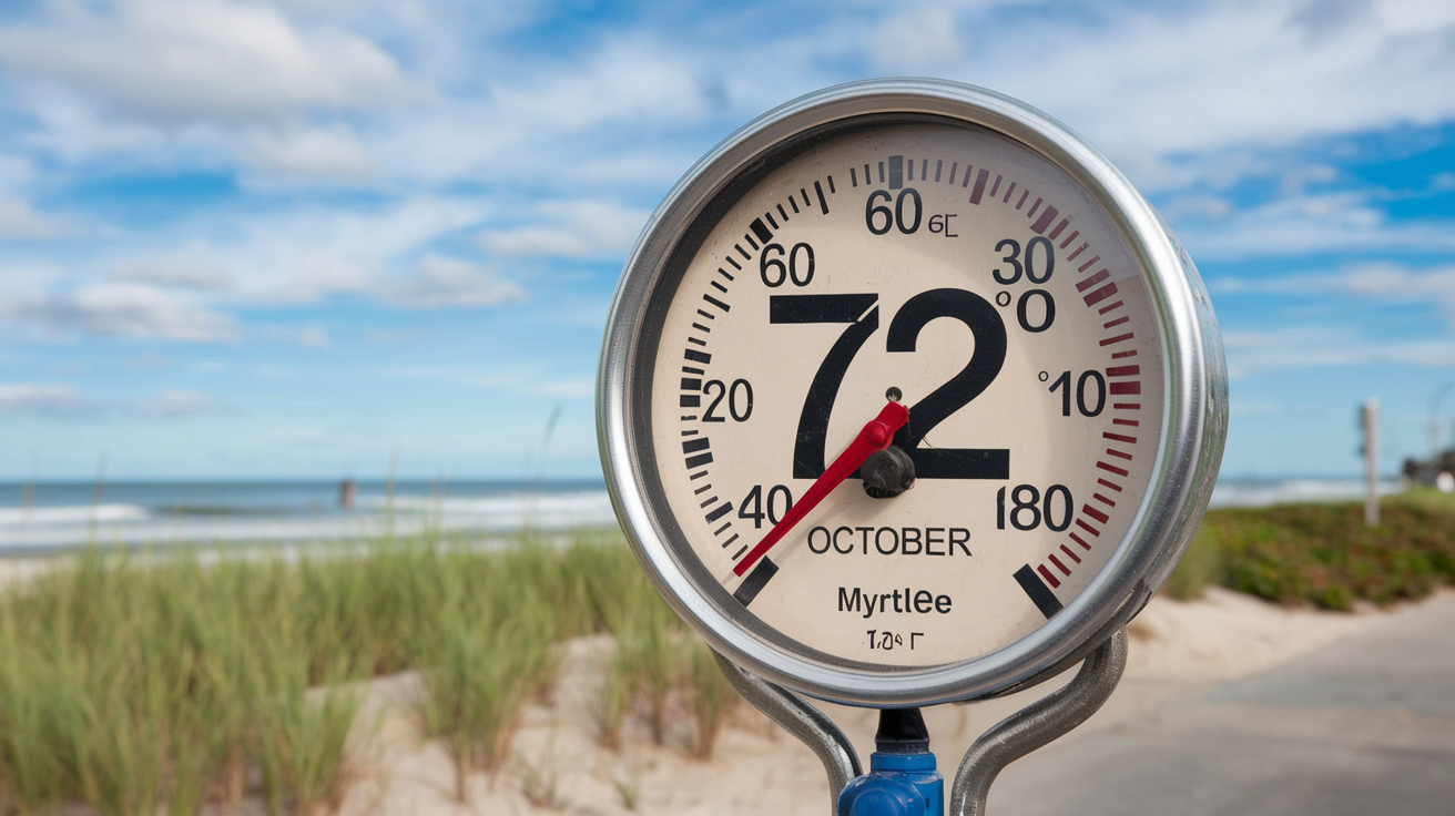 Average Temperature in Myrtle Beach in October