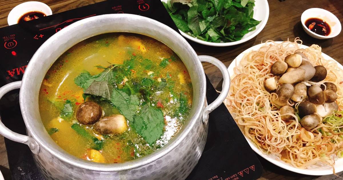 Lẩu chuối xanh dấm bỗng