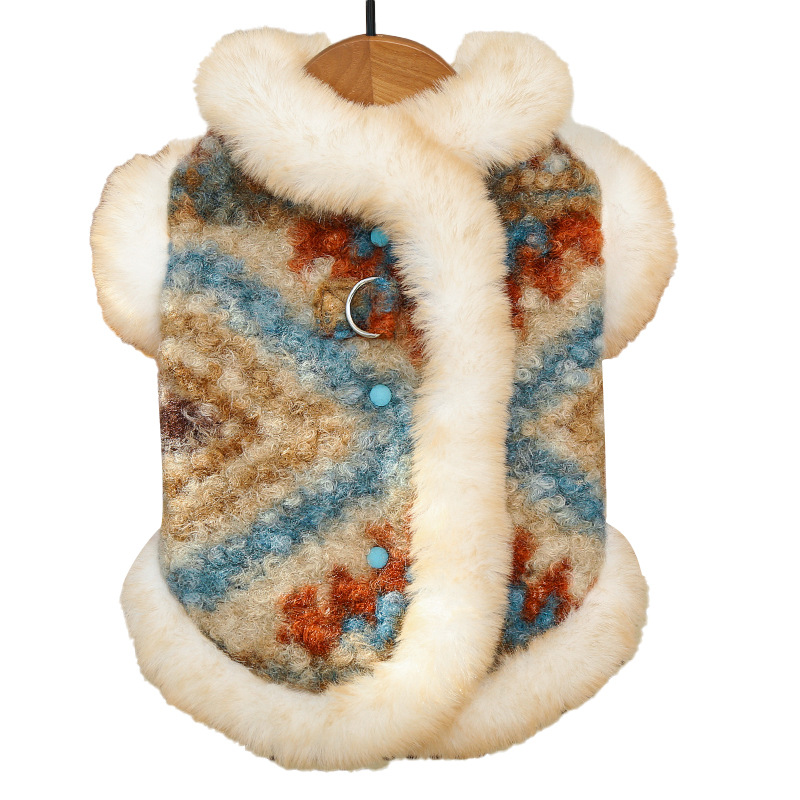 Dog jacket with fleece lining, two-layer