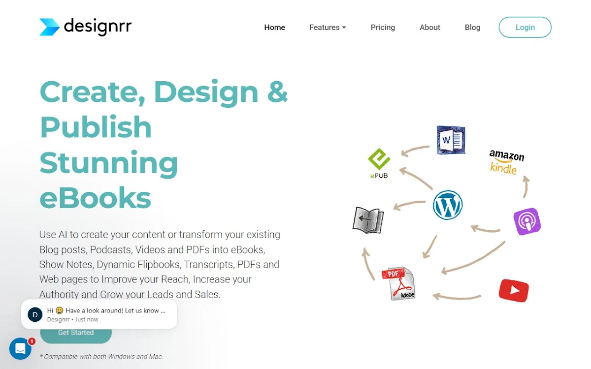 Captura de Designrr