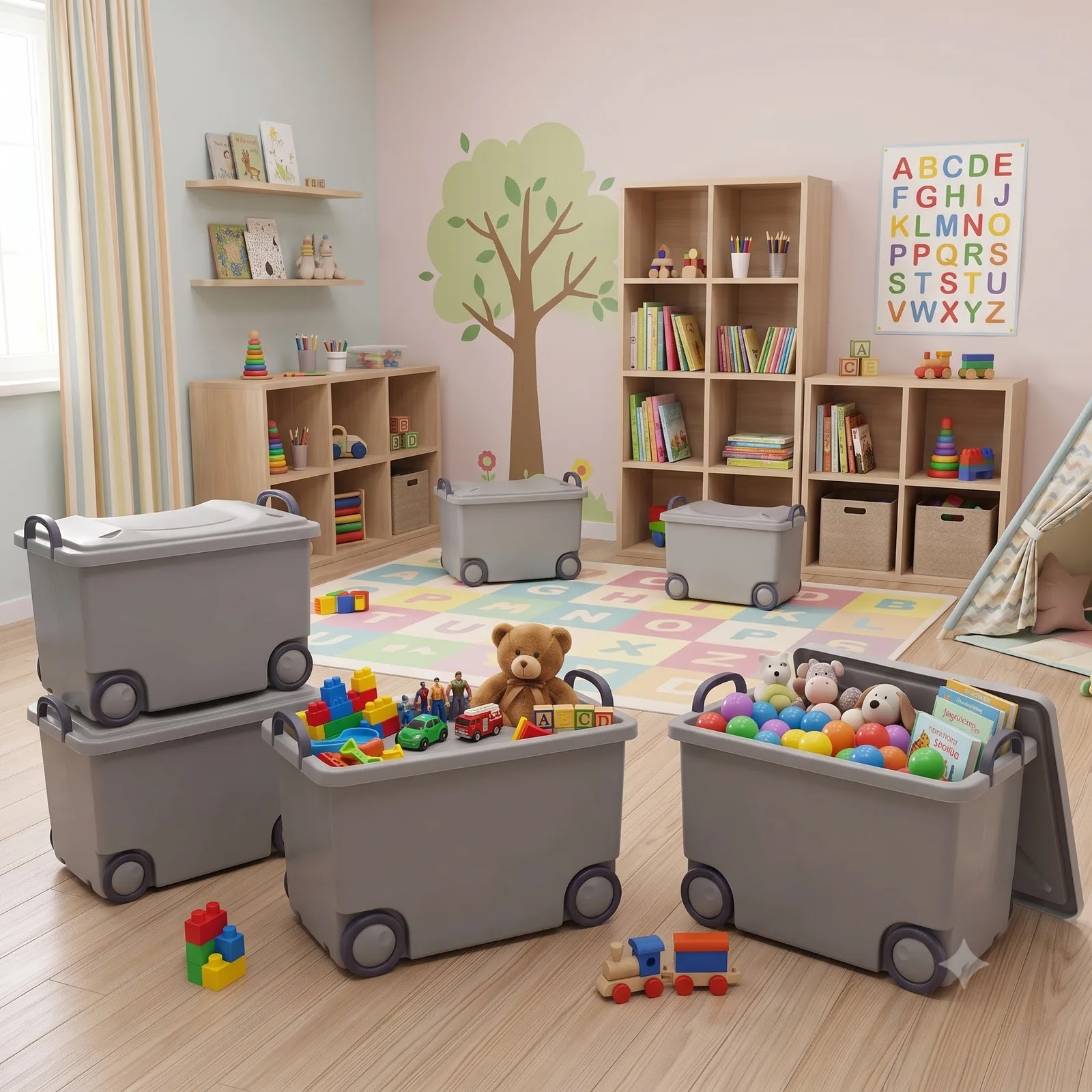 Caja Organizadora Con Ruedas 30l