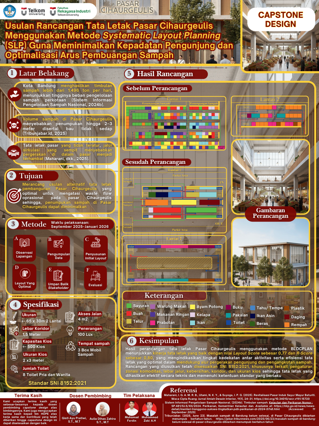 Usulan Rancangan Tata Letak Pasar Cihaurgeulis Menggunakan Metode Systematic Layout Planning (SLP) Guna Meminimalkan Kepadatan Pengunjung dan Optimalisasi Arus Pembuangan Sampah