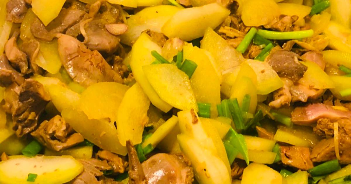Lòng vịt xào bí xanh Bắc