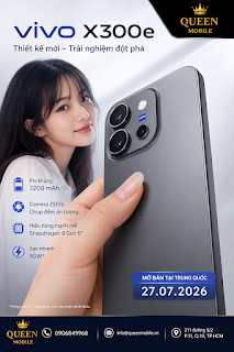 Lộ diện Vivo X300e với thiết kế cụm camera vuông mới trước ngày mở bán 27/07/2026 #vivo #vivoX300e #ZEISS #Snapdragon8Gen5 #Android #Smartphone #CôngNghệ #TinCôngNghệ